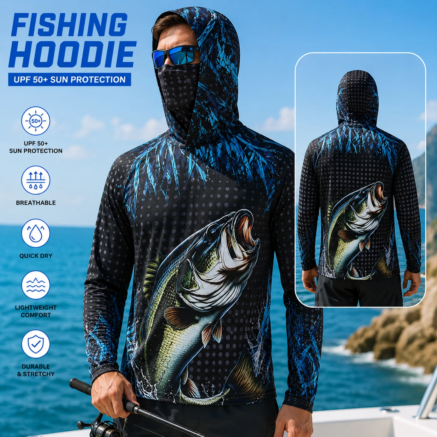 Hiking - Sweat à capuche de pêche pour