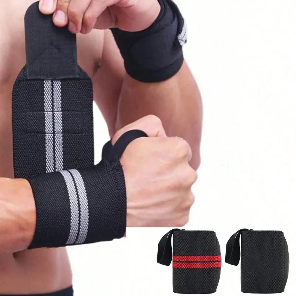 Wrist Wraps Weightlifting Support - 2 pièces de bandages élastiques pour